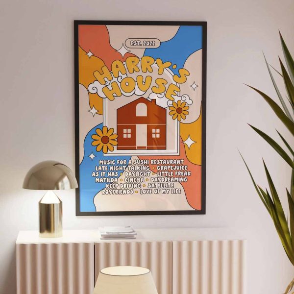 Harry’s House Album Print Harry Styles Retro Poster