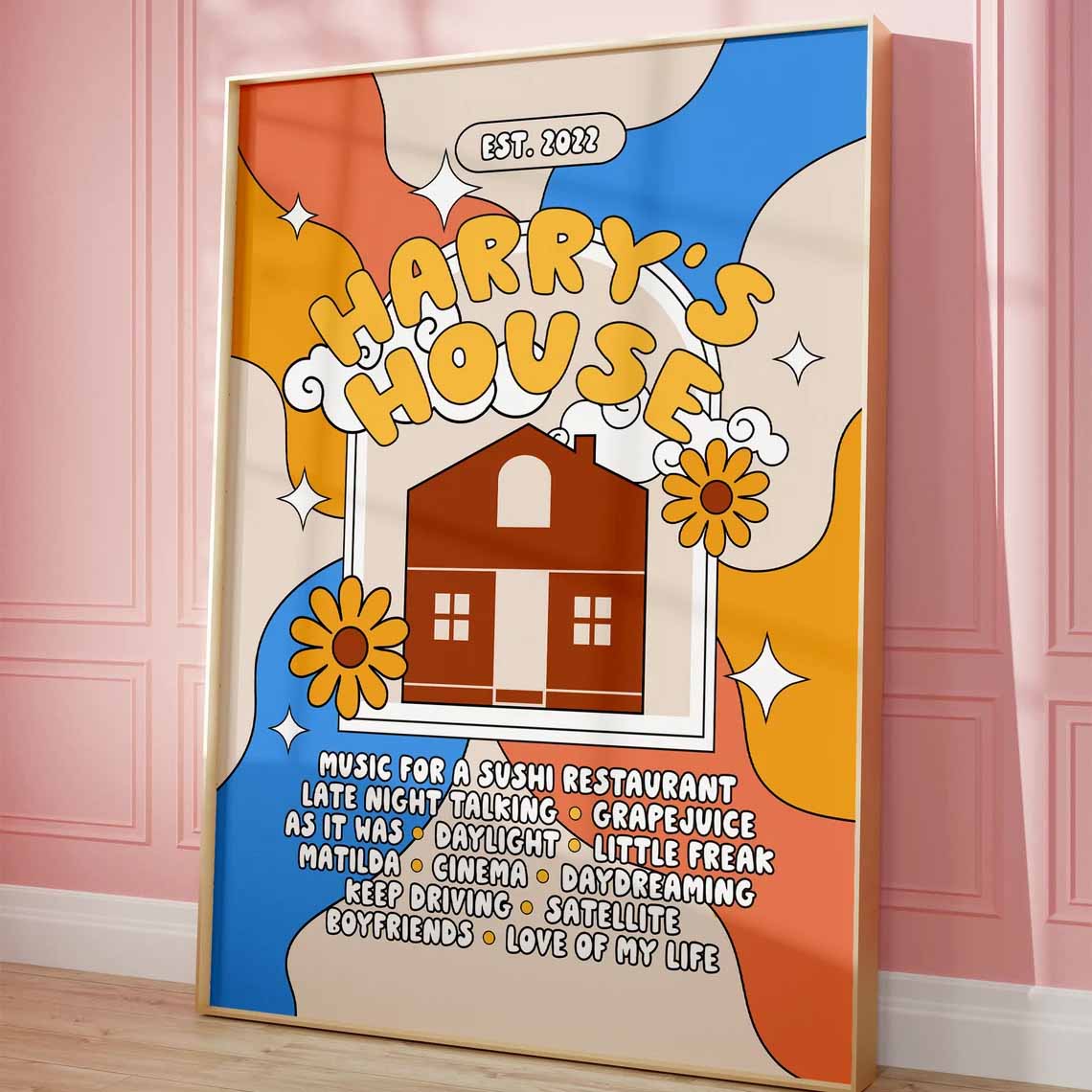 Harry's House Album Print Harry Styles Retro Poster Harry's House Album Print Harry Styles Retro Poster