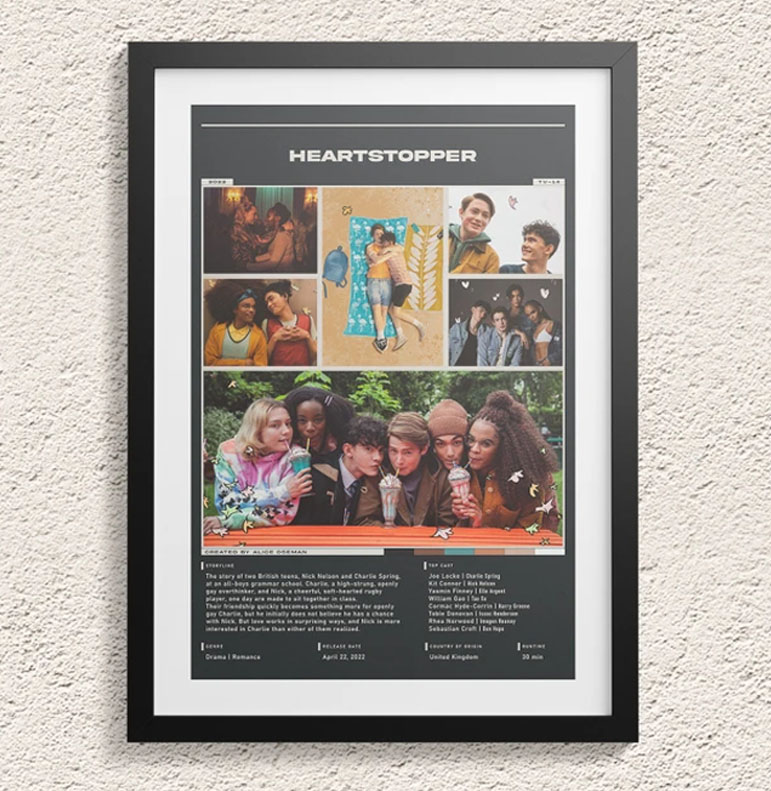 Heartstopper TV Show Nick And Charlie Poster Heartstopper TV Show Nick And Charlie Poster