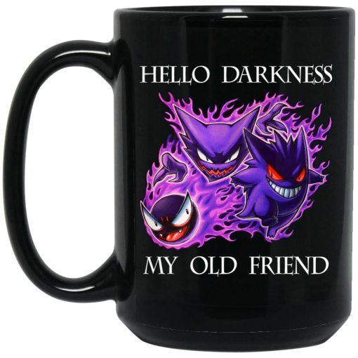 Hello Darkness My Old Friend Gengar Pokemon Mug Hello Darkness My Old Friend Gengar Pokemon Mug