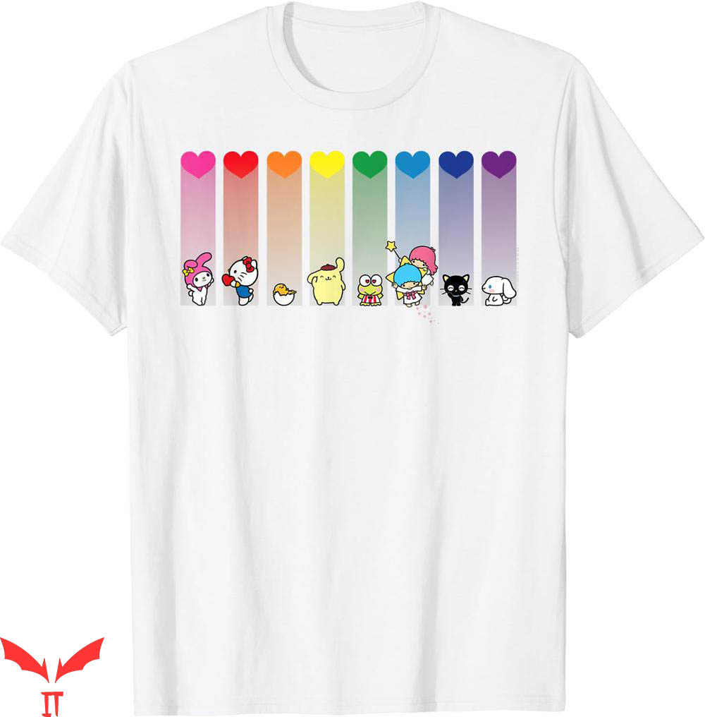 Hello Kitty And Friends T-shirt Sanrio Rainbow T-shirt Hello Kitty And Friends T-shirt Sanrio Rainbow T-shirt