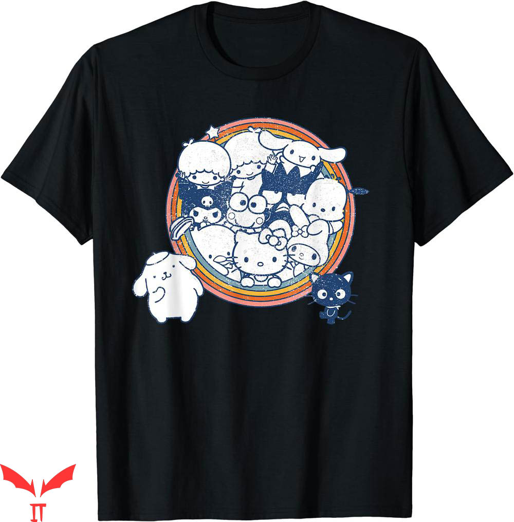 Hello Kitty And Friends T-shirt Vintage Rainbow Circle Shirt Hello Kitty And Friends T-shirt Vintage Rainbow Circle Shirt