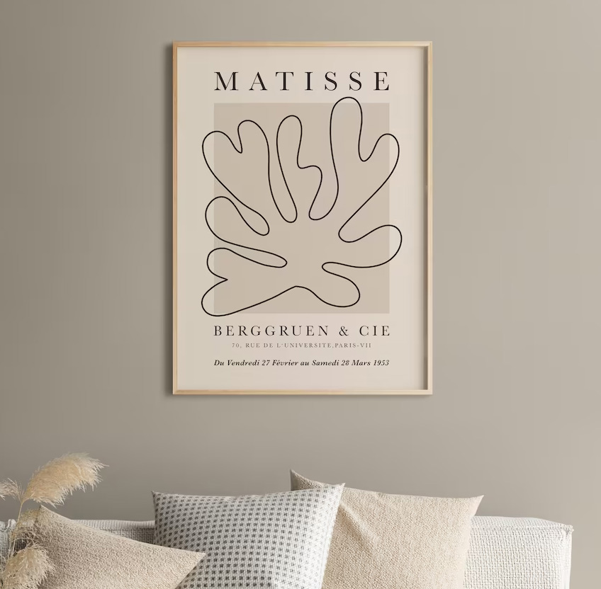 Henri Matisse Abstract Printable Wall Art La Gerbe Vintage Exhibition Poster Henri Matisse Abstract Printable Wall Art La Gerbe Vintage Exhibition Poster