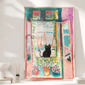 Henri Matisse Cat Print Matisse Open Window Cat Poster 3