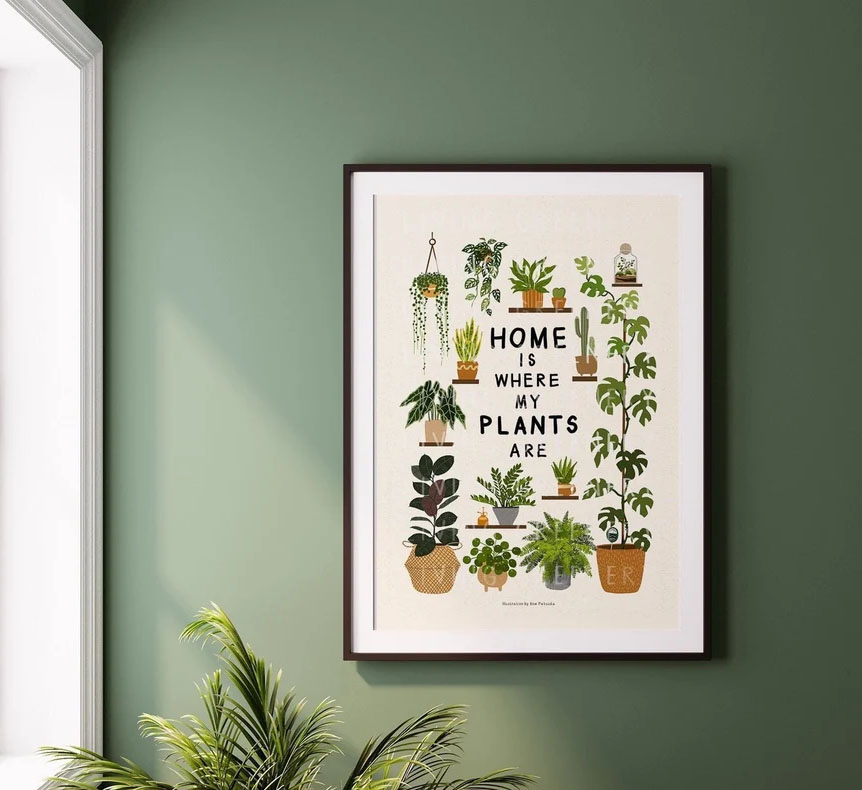 Home Is Where My Plants Are, House Plant Poster Home Is Where My Plants Are, House Plant Poster
