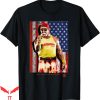 Hulk Hogan Rip T-Shirt American Flag Backdrop Centered