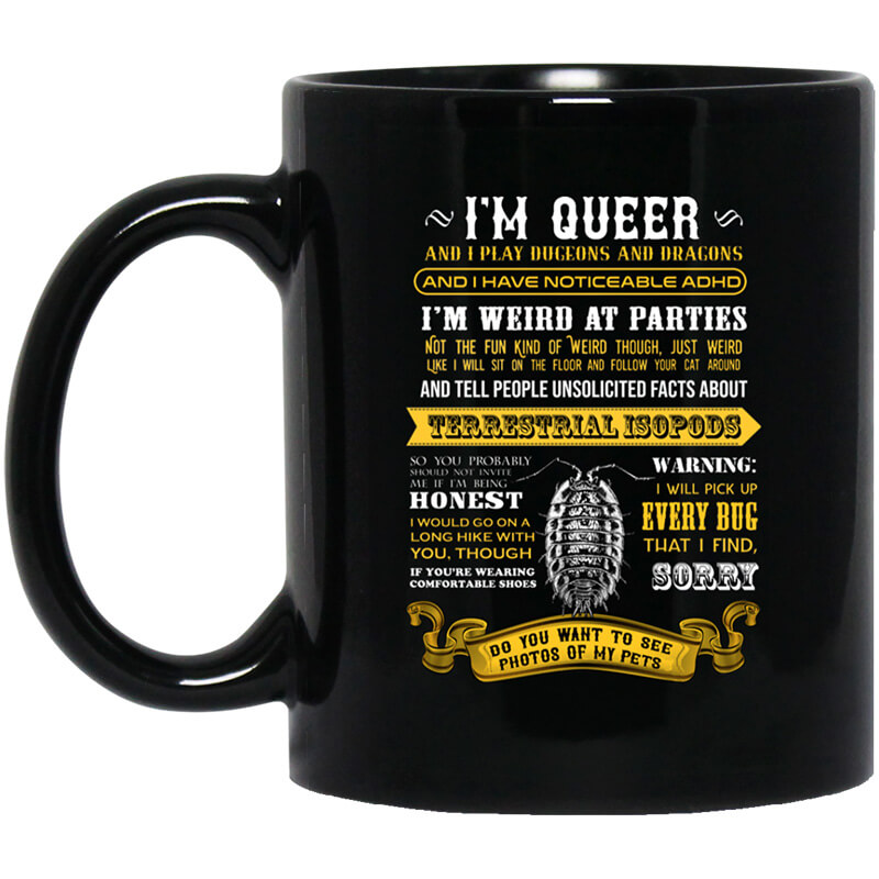 I’m Queer And I Play Dungeons And Dragons Have Noticeable Adhd Mug I’m Queer And I Play Dungeons And Dragons Have Noticeable Adhd Mug