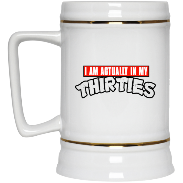 I Am Actually In My Thirties Funny TMNT Parody White Mug