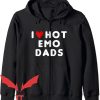 I Heart Hot Dads Hoodie I Love Hot Emo Dads
