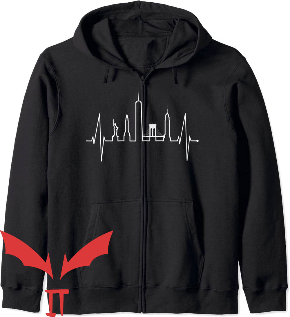 I Love Ny Hoodie New York Skyline Heartbeat I Love Ny Hoodie New York Skyline Heartbeat