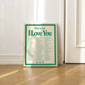 I Love You Wall Print Gift Poster 3