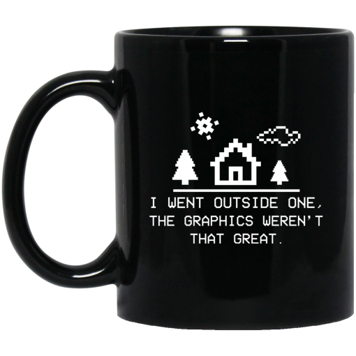 I Went Outside One The Graphics Weren't That Great Mug I Went Outside One The Graphics Weren't That Great Mug