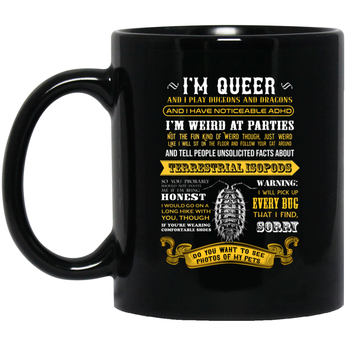 I'm Queer And I Play Dungeons And Dragons Have Noticeable Adhd Mug I'm Queer And I Play Dungeons And Dragons Have Noticeable Adhd Mug