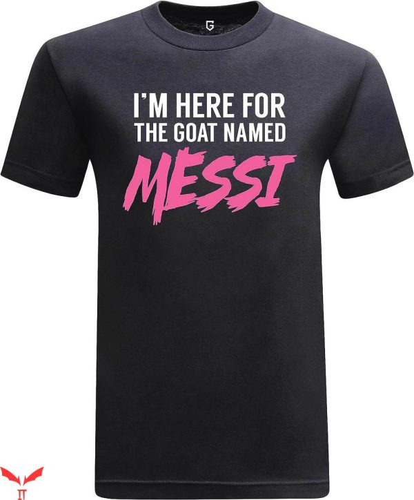 Inter Miami Messi T-Shirt Black Miami Messi Text T-Shirt NFL