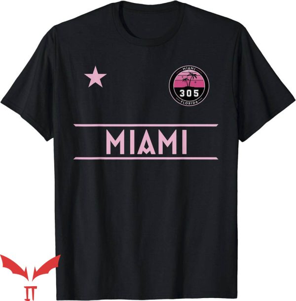 Inter Miami Messi T-Shirt MIAMI Palm Tree Mini Pink Badge