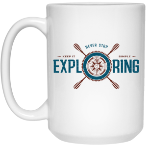 Joe Robinet Never Stop Exploring Mug