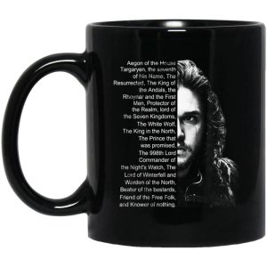 Jon Snow List Name Aegon Of The House Mug