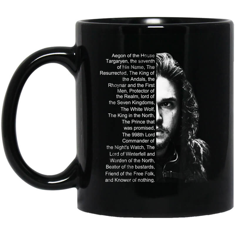 Jon Snow List Name Aegon Of The House Mug Jon Snow List Name Aegon Of The House Mug