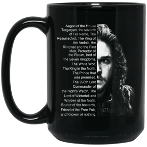 Jon Snow List Name Aegon Of The House Mug