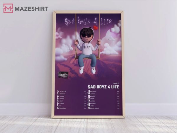 Junior H Sad Boyz 4 Life Album Cover Poster