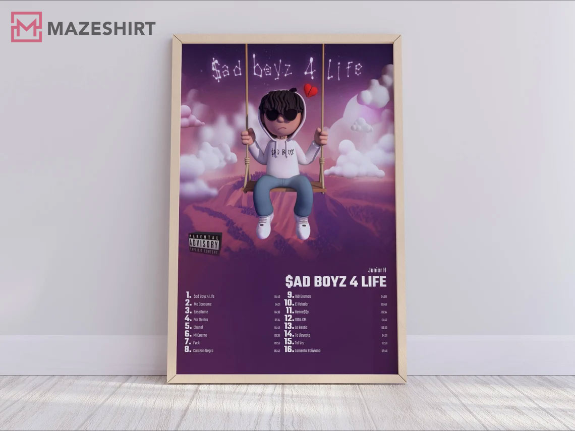 Junior H Sad Boyz 4 Life Album Cover Poster Junior H Sad Boyz 4 Life Album Cover Poster