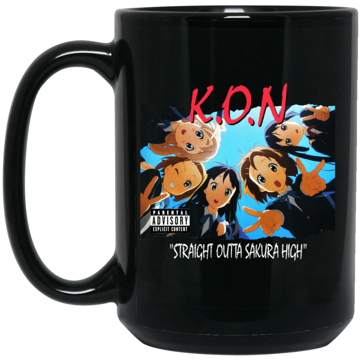 K.O.N Straight Outta Sakura High Black Mug K.O.N Straight Outta Sakura High Black Mug
