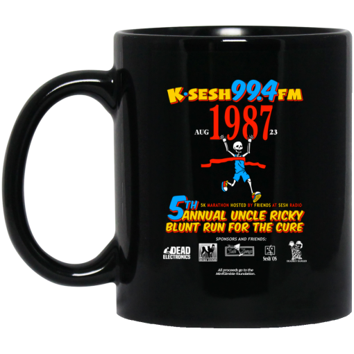 K�SESH 99.4FM 1987 5th Annual Uncle Ricky Lunt Run For The Cure Mug K�SESH 99.4FM 1987 5th Annual Uncle Ricky Lunt Run For The Cure Mug