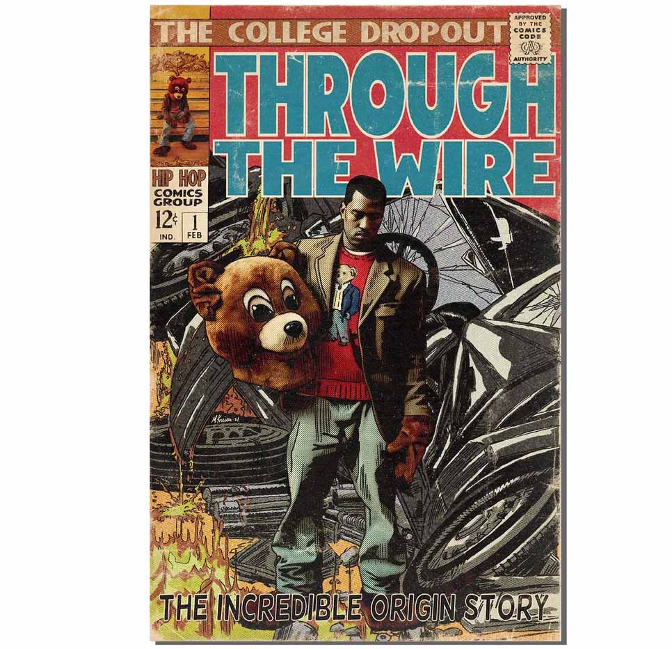 Kanye West, The College Dropout, Through The Wire Albums Cover Gift Best Poster Kanye West, The College Dropout, Through The Wire Albums Cover Gift Best Poster