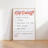 Keep Driving Harry’s House Lyric Art Poster