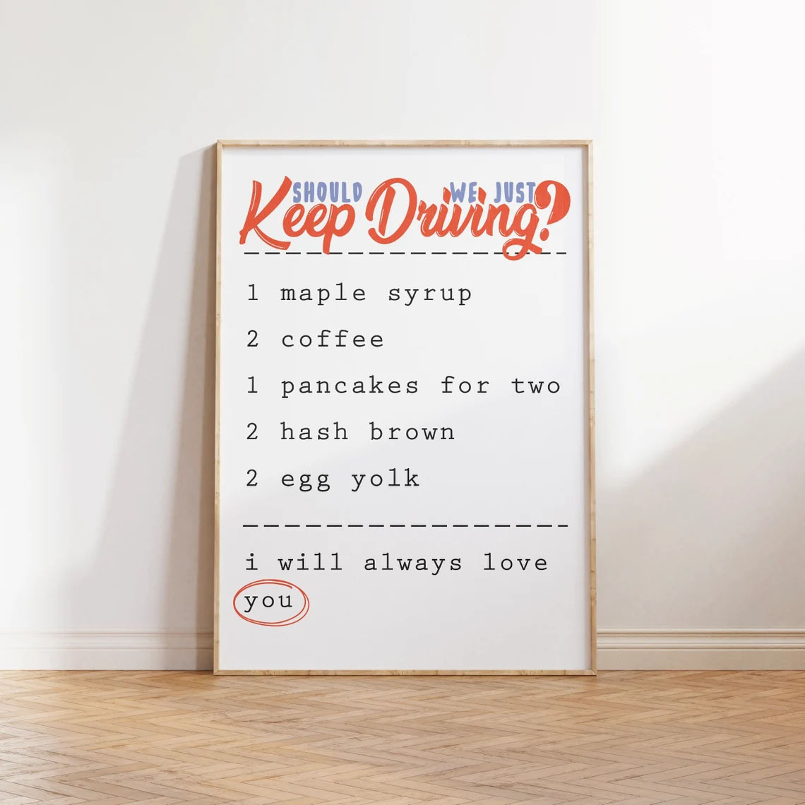 Keep Driving Harry’s House Lyric Art Poster Keep Driving Harry’s House Lyric Art Poster