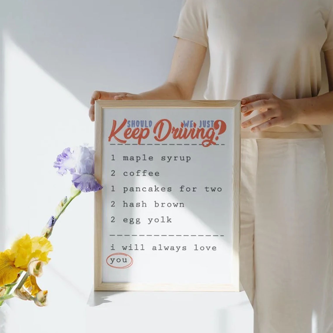Keep Driving Harry’s House Lyric Art Poster Keep Driving Harry’s House Lyric Art Poster