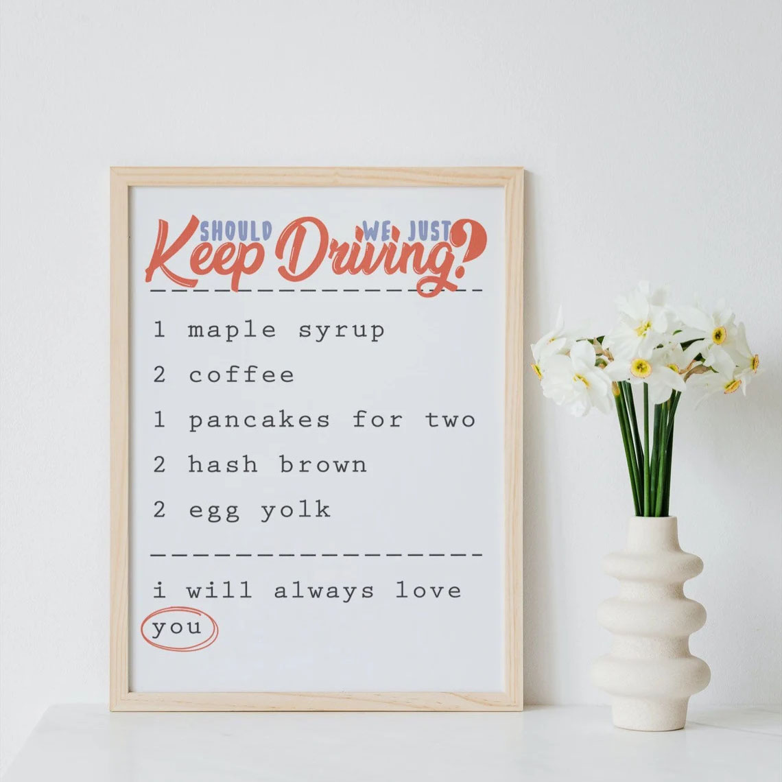 Keep Driving Harry’s House Lyric Art Poster Keep Driving Harry’s House Lyric Art Poster