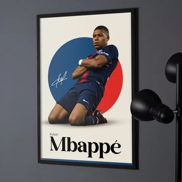 Kylian Mbappe Inspired Poster, PSG, Soccer Best Poster