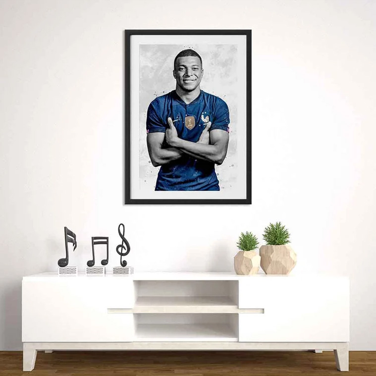 Kylian Mbappe Art Print Wall Poster Kylian Mbappe Art Print Wall Poster