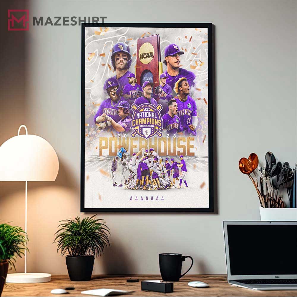 LSU Tigers Powerhouse College World Series Champions Poster LSU Tigers Powerhouse College World Series Champions Poster