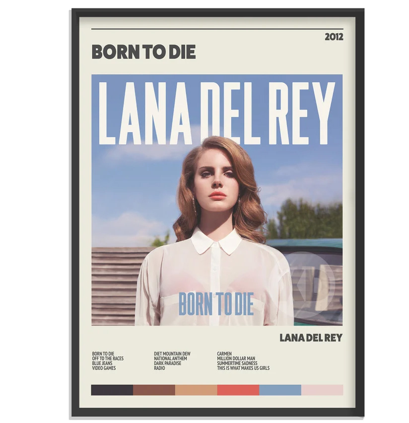 Lana Del Rey Born To Die Music Best Poster Lana Del Rey Born To Die Music Best Poster