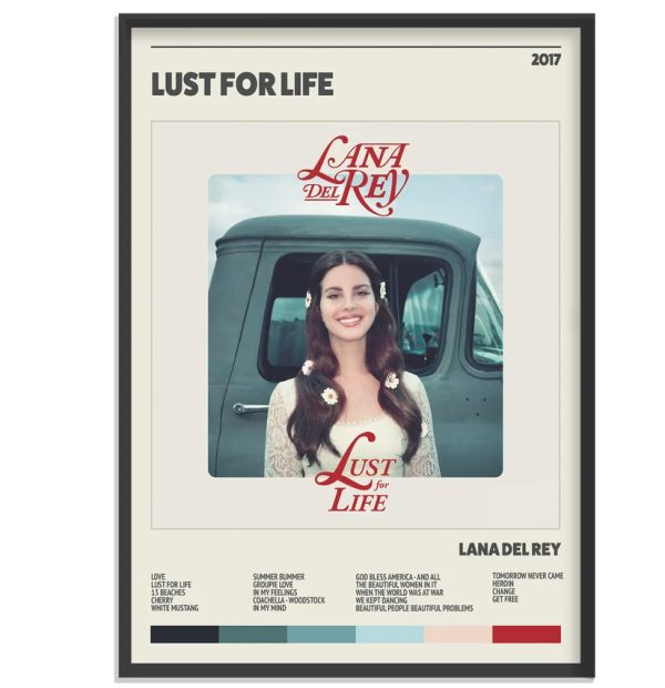 Lana Del Rey Lust For Life Music Poster