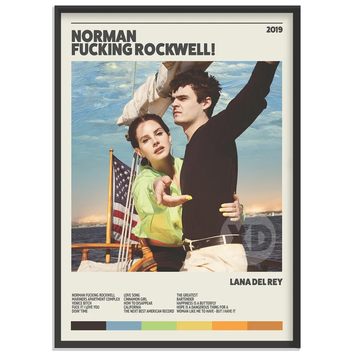 Lana Del Rey NFR! Norman F-ing Rockwell Poster Lana Del Rey NFR! Norman F-ing Rockwell Poster