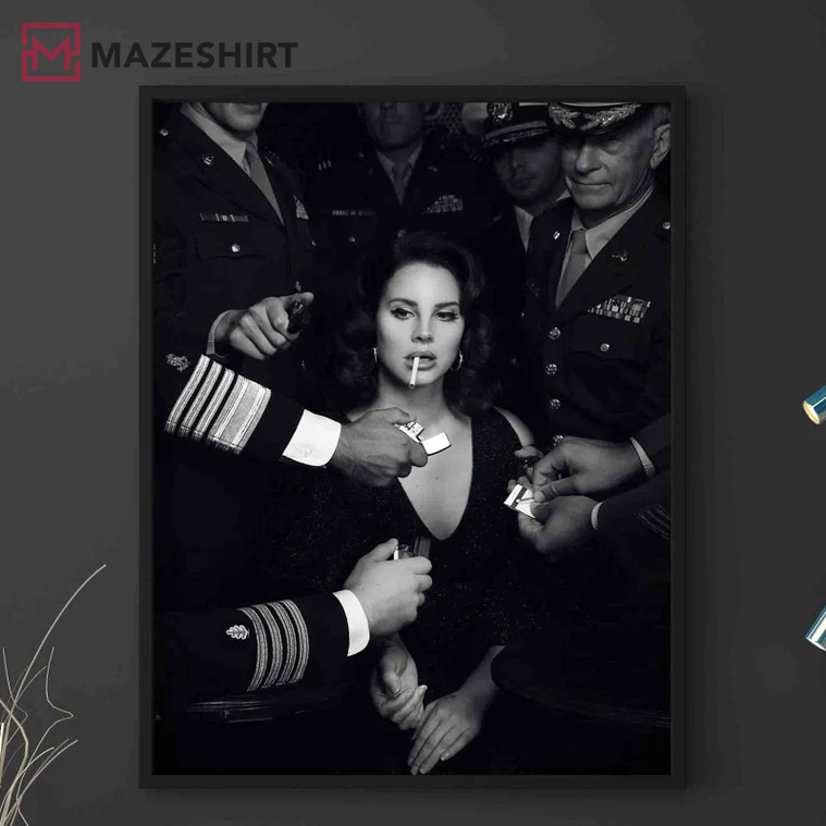 Lana Del Rey Smoking Cigarettefashion Retro Art Print Poster Lana Del Rey Smoking Cigarettefashion Retro Art Print Poster