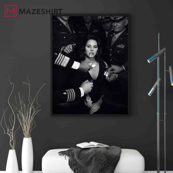 Lana Del Rey Smoking Cigarettefashion Retro Art Print Poster