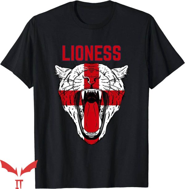 Like A Lioness T-Shirt Football Lioness English Flag Tee NFL