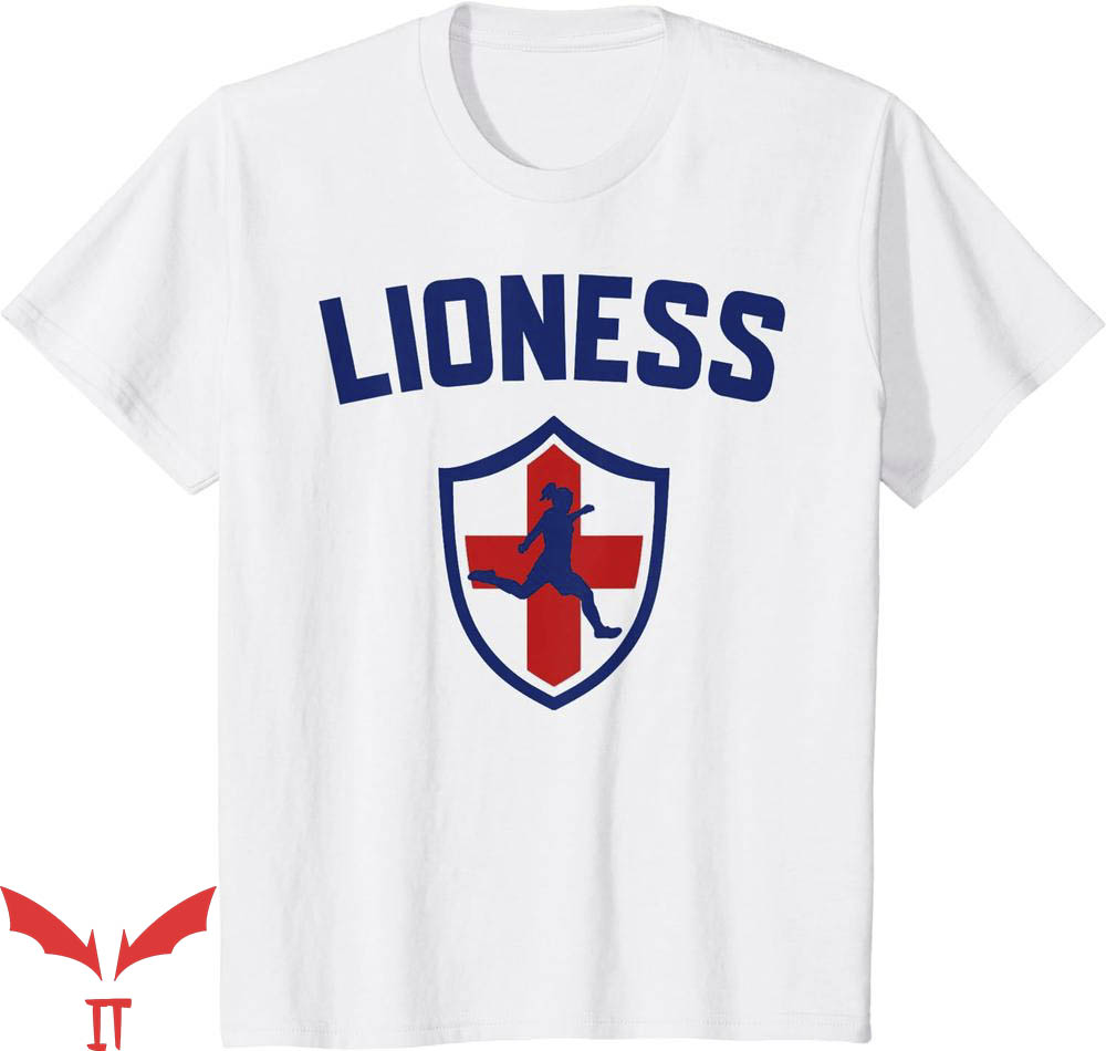 Like A Lioness T-Shirt Lioness England Flag Badge NFL