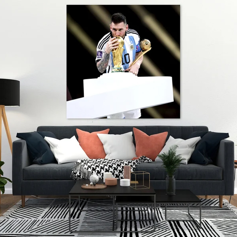 Lionel Messi Kissing World Cup Best Poster Lionel Messi Kissing World Cup Best Poster