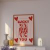 Lucky You Retro Trendy Aesthetic Wall Art Poster