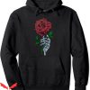 Lurking Class Hoodie Skeleton Hand Red Rose Flower Pullover