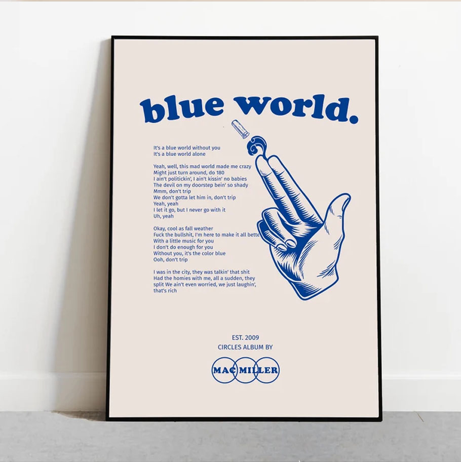 Mac Miller Circles Album Blue World Poster Mac Miller Circles Album Blue World Poster