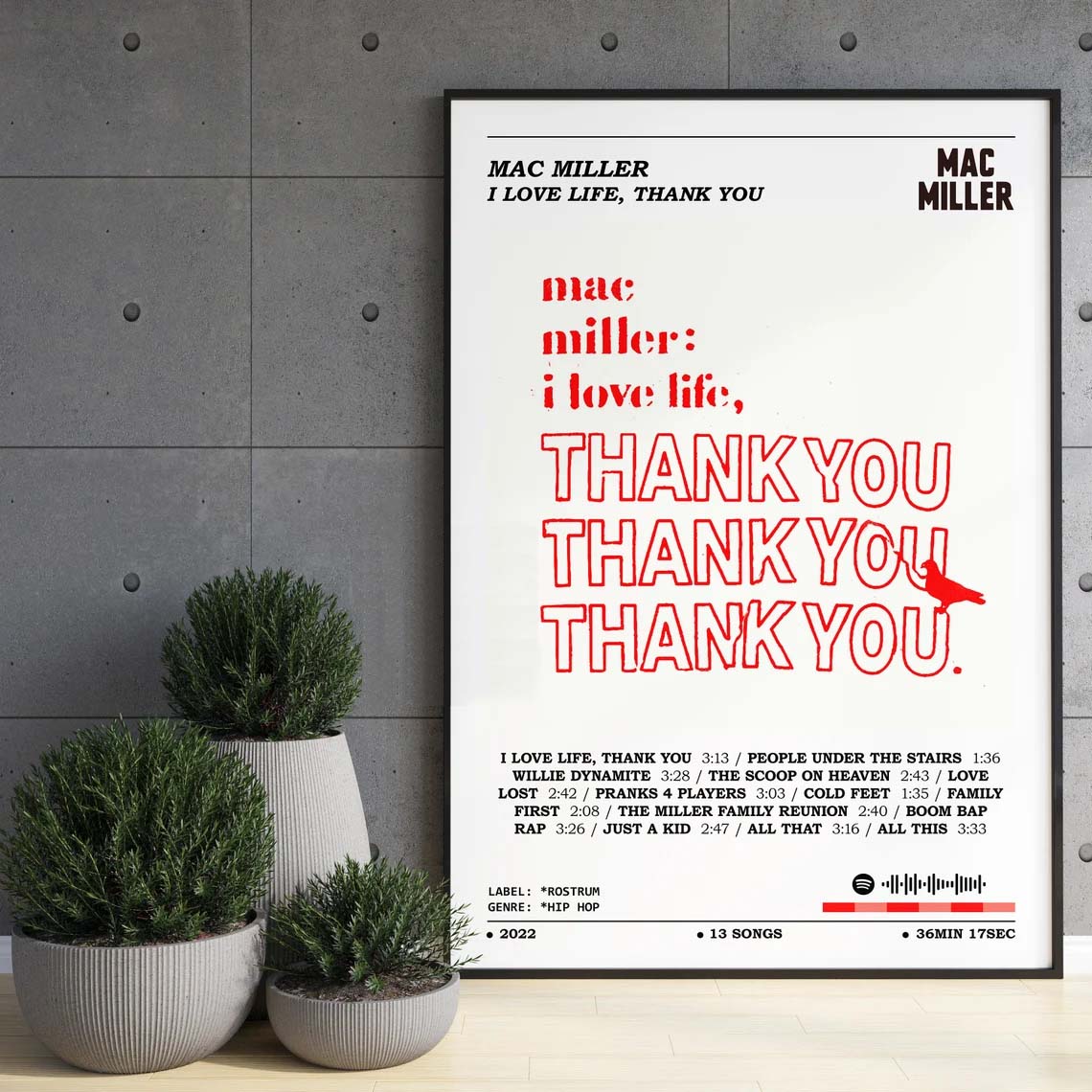 Mac Miller I Love Life Thank You Album Poster Mac Miller I Love Life Thank You Album Poster