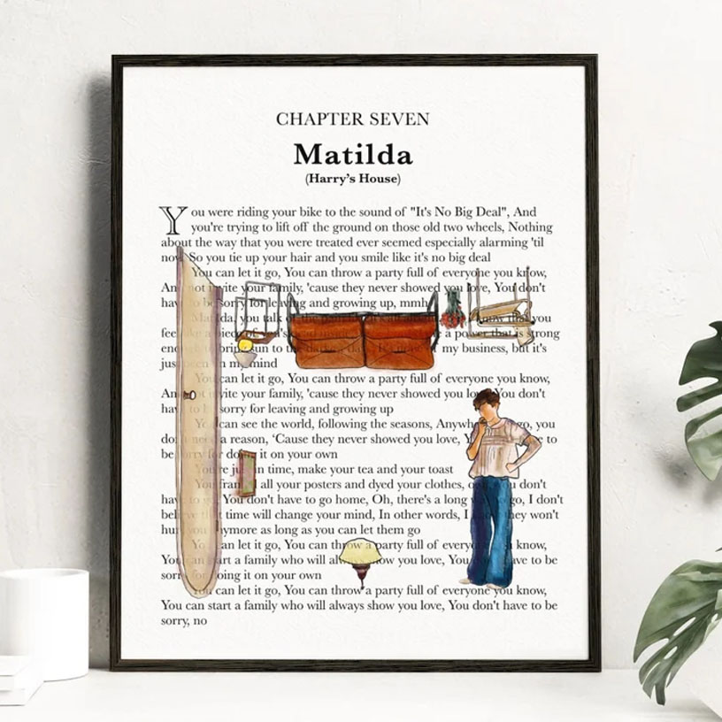 Matilda Watercolor Harry 's House Poster Matilda Watercolor Harry 's House Poster