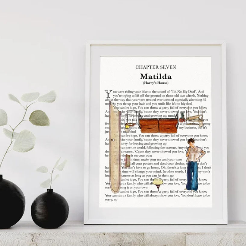 Matilda Watercolor Harry 's House Poster Matilda Watercolor Harry 's House Poster