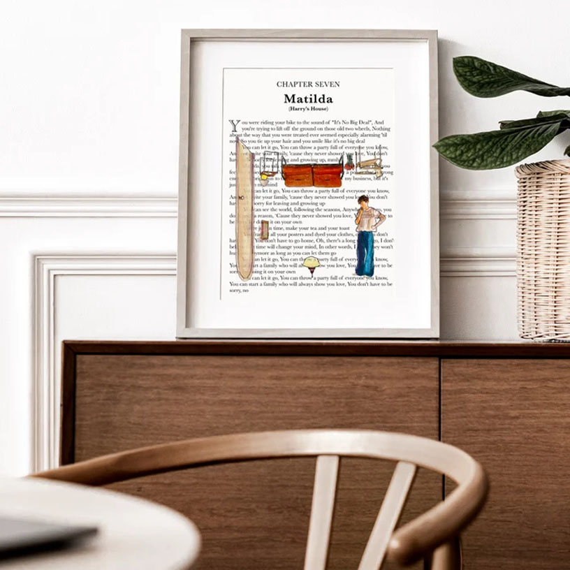 Matilda Watercolor Harry 's House Poster Matilda Watercolor Harry 's House Poster